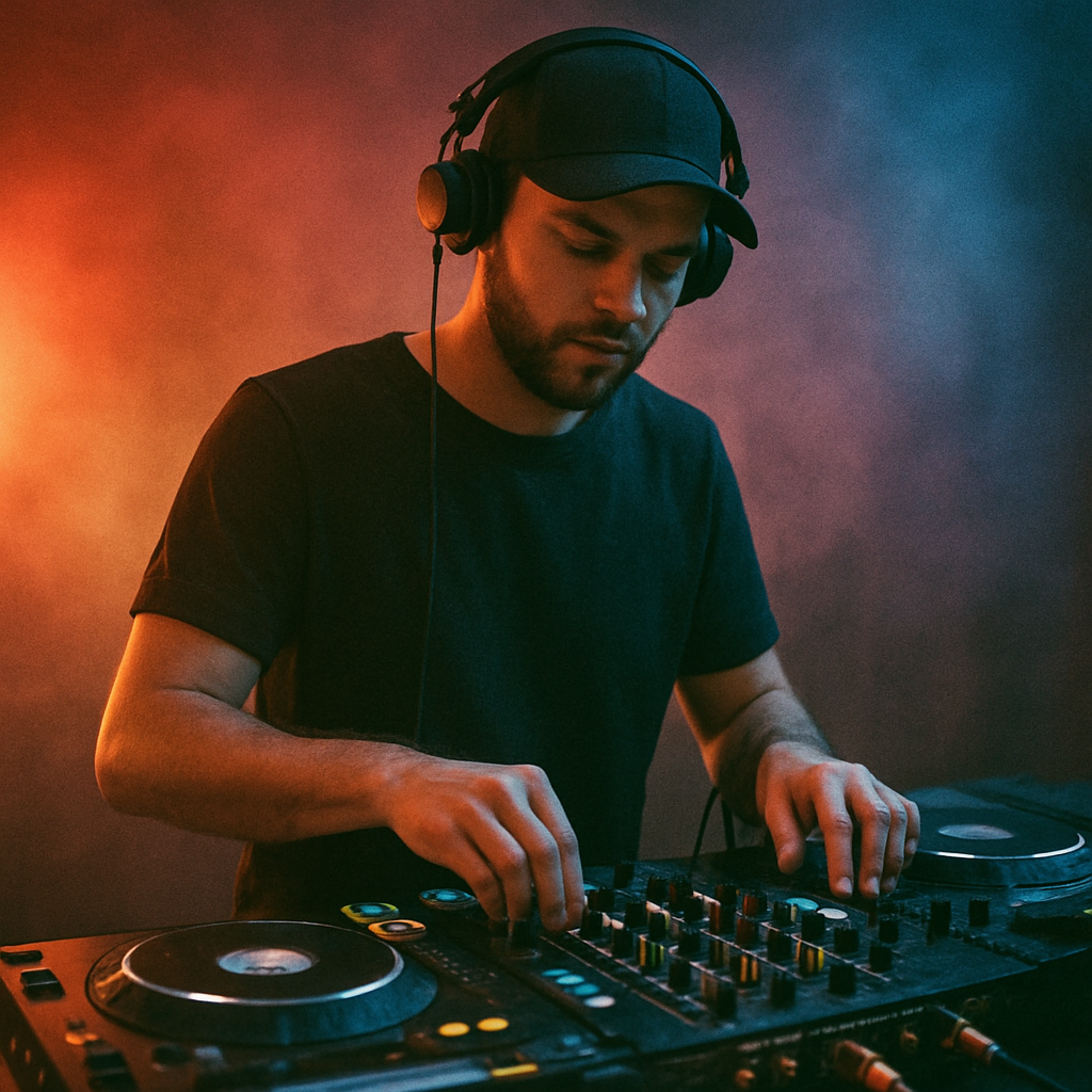 DJ at the console