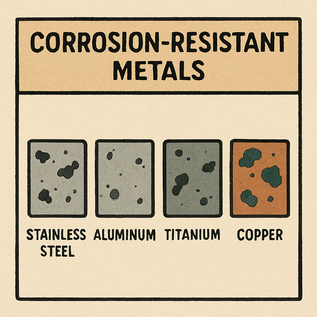 Corrosion-resistant metals