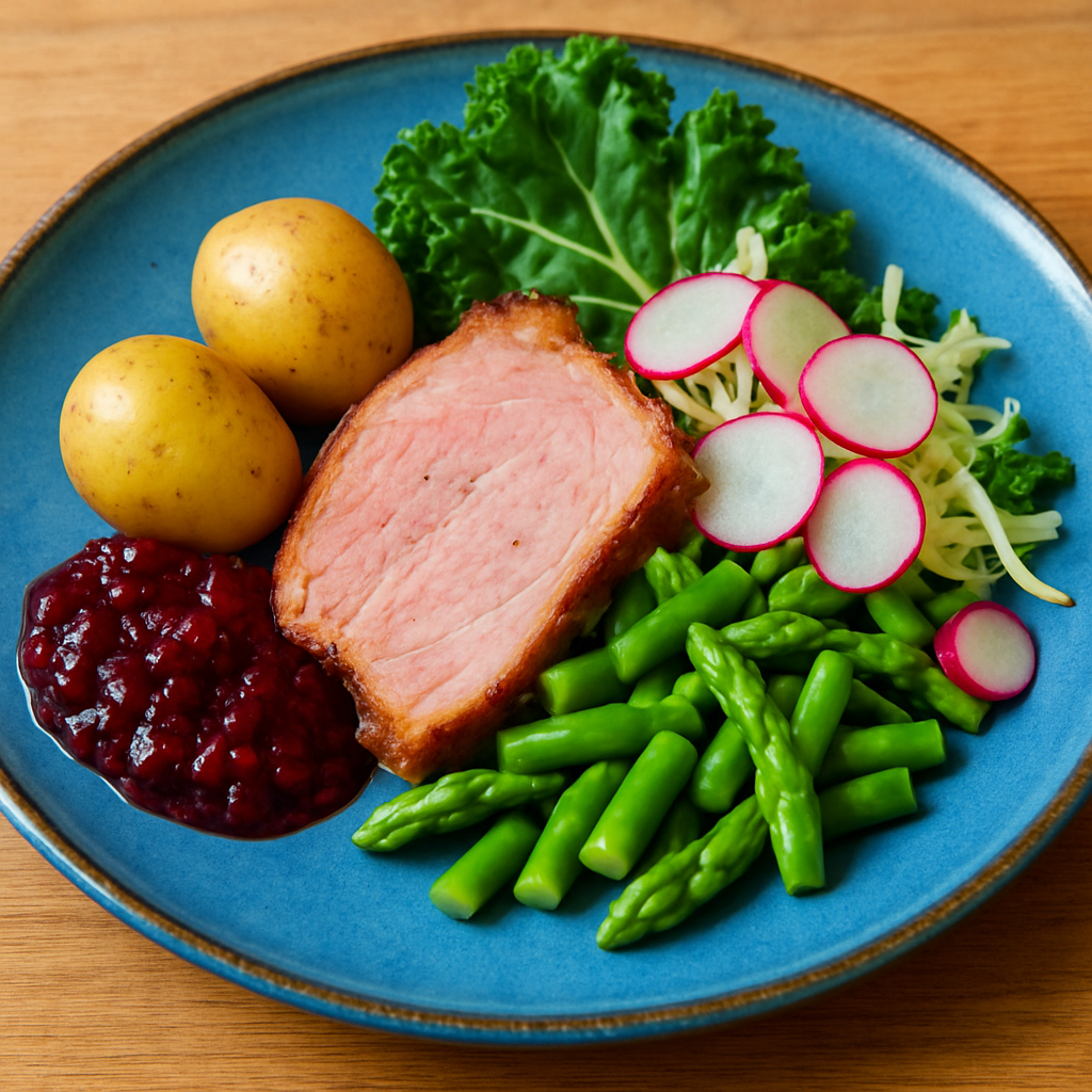 A vibrant dish showcasing local Skåne ingredients