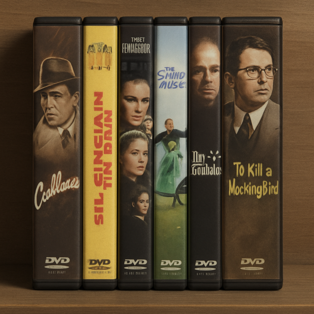 Collection of classic movie DVDs