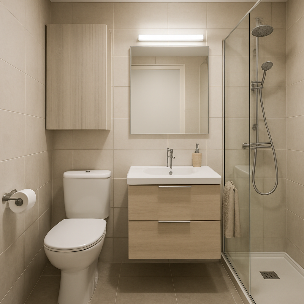 Compact bathroom design