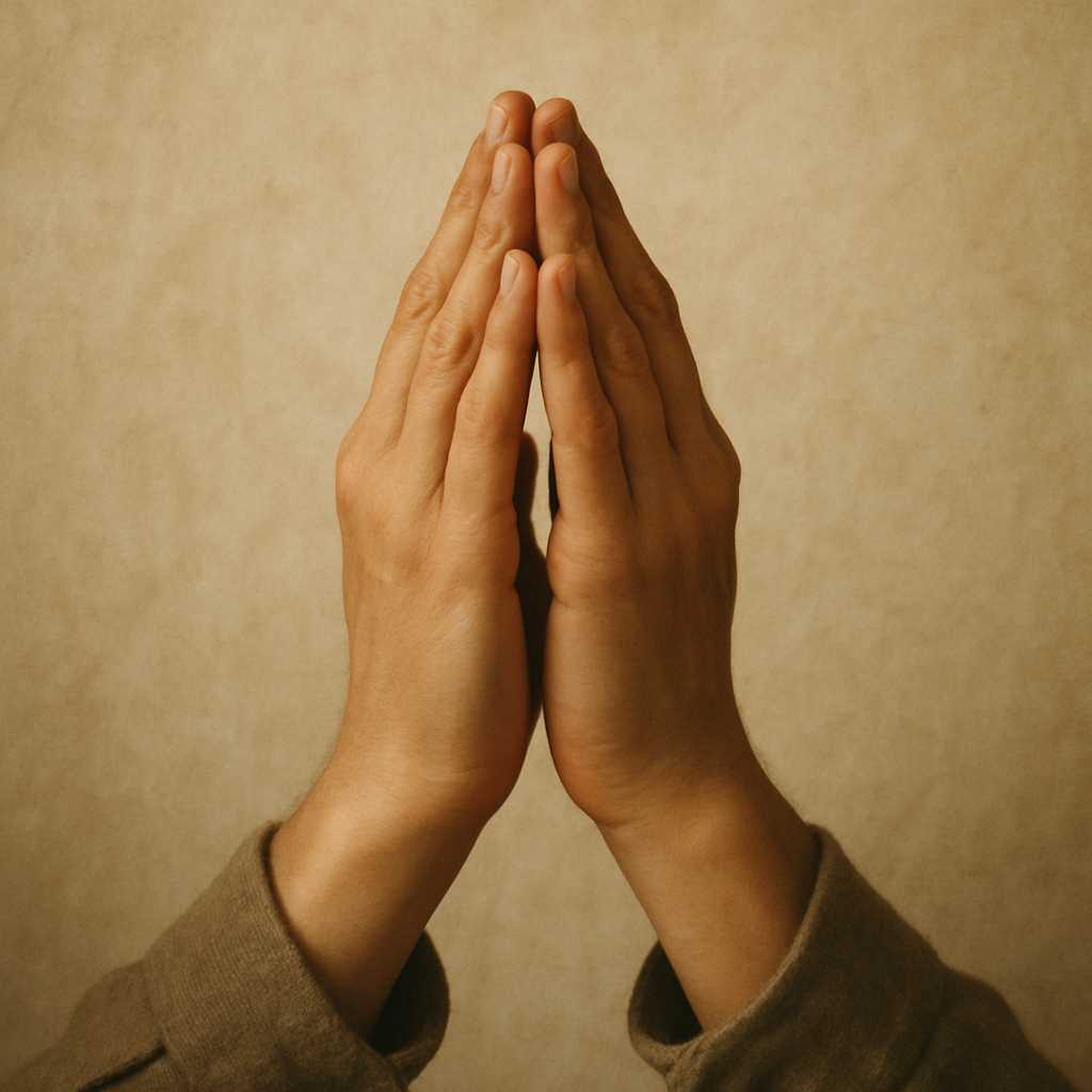 hands lifted in prayer