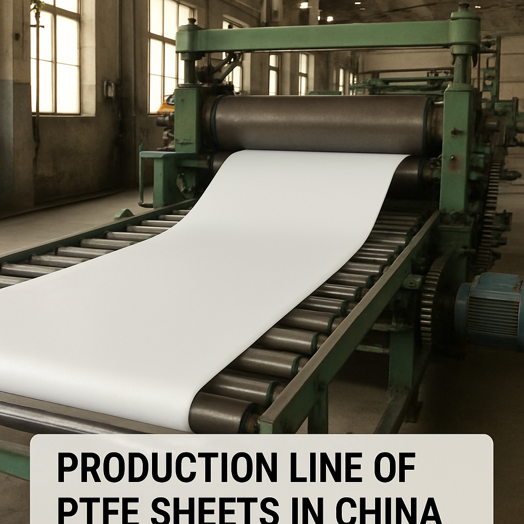 Production line of PTFE sheets in China