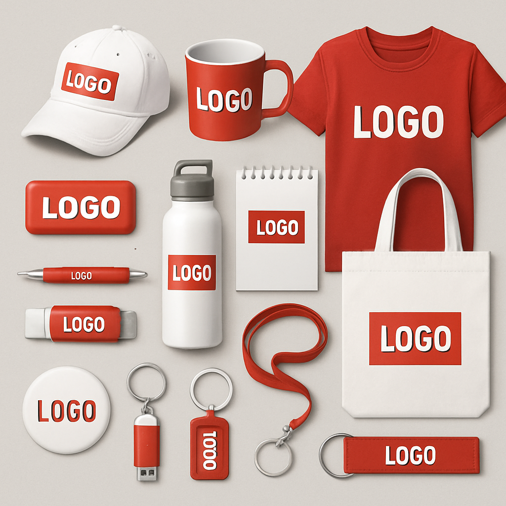 Diverse range of branded promotional products