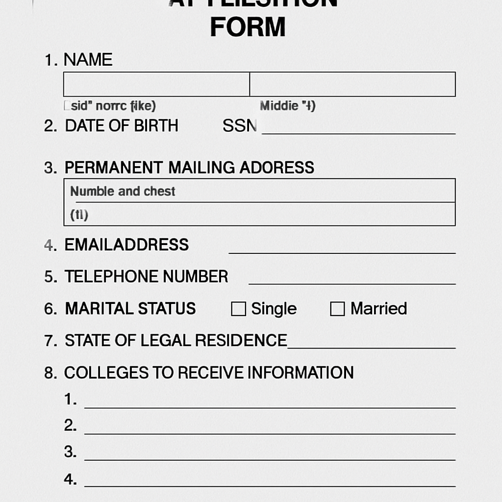 FAFSA application form