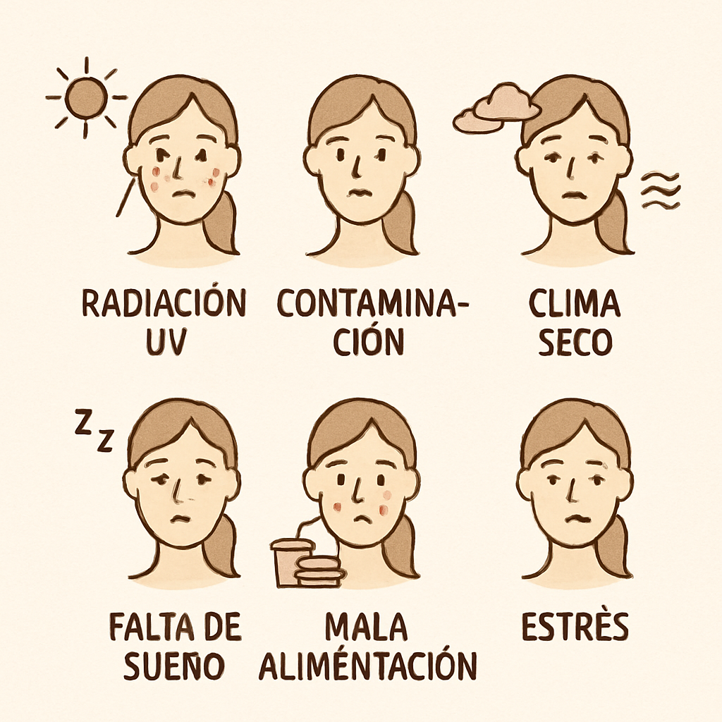 Factores que afectan la piel facial