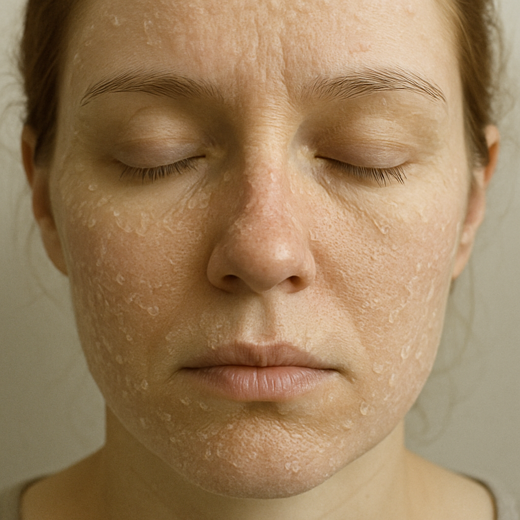 Piel seca y escamosa en el rostro