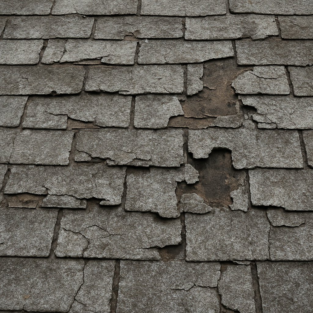 Damaged shingles