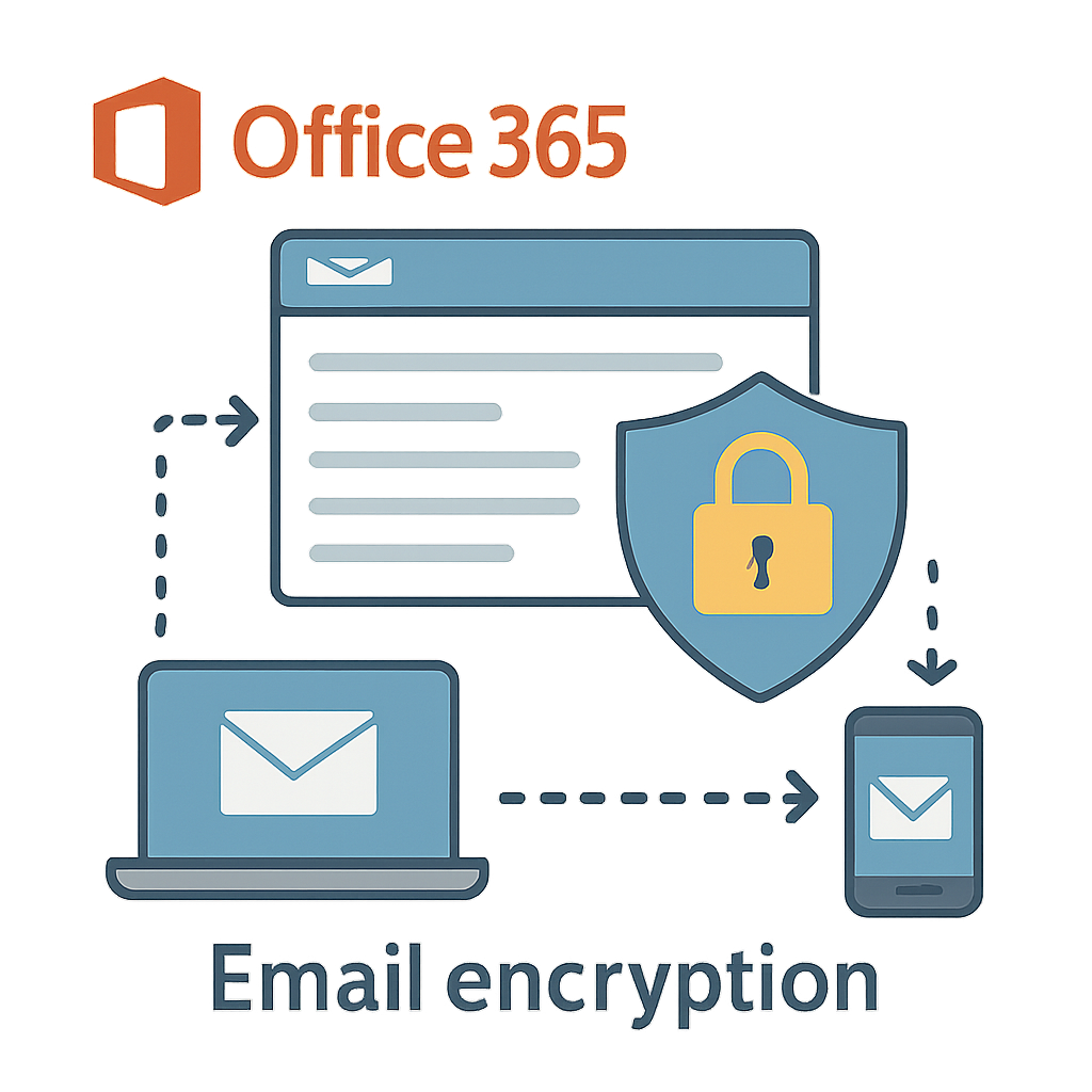 Office 365 email encryption illustration