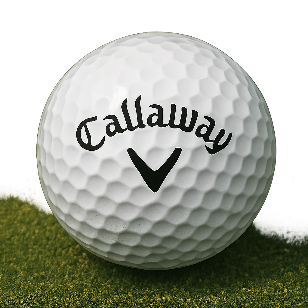 Company logo on golf ball