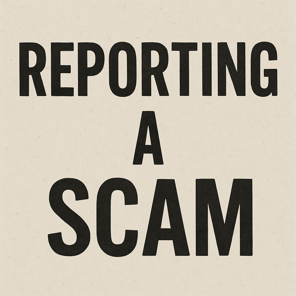 Reporting a scam