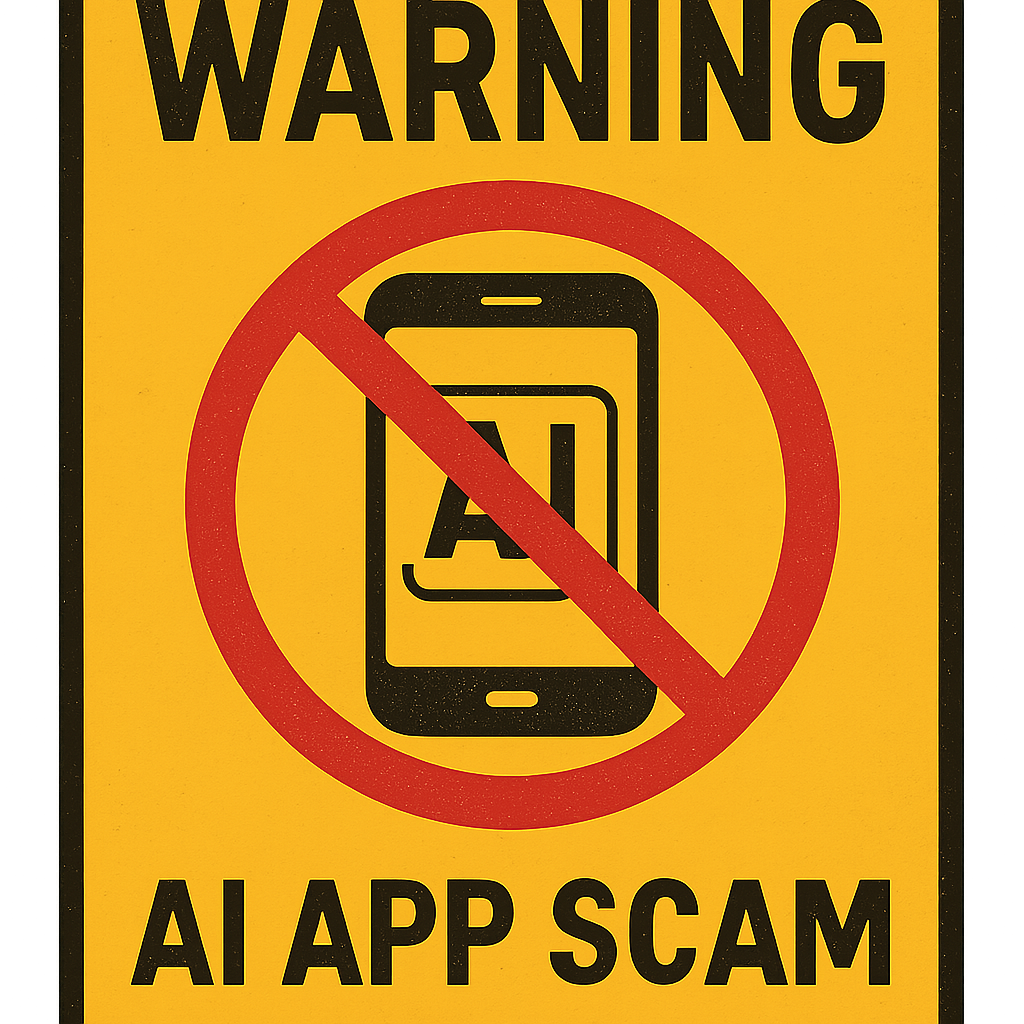 AI app scam warning sign