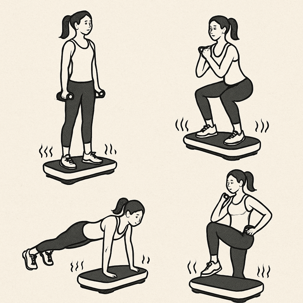 Vibration plate fitness routine
