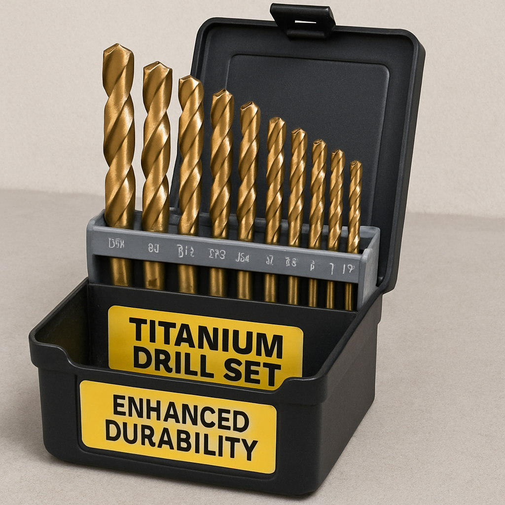 Titanium drill set for enhanced durability