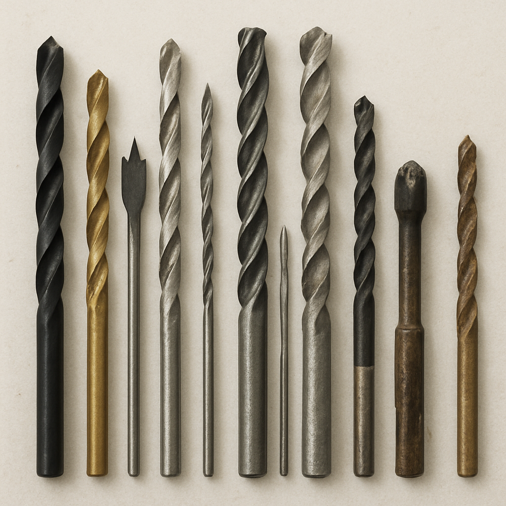 Assorted drill bit set for various materials