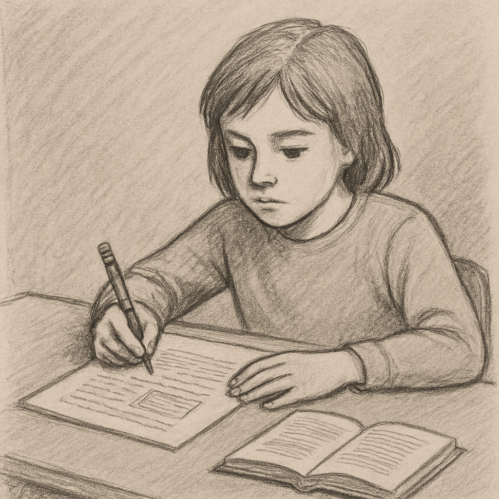 Student working on assignment