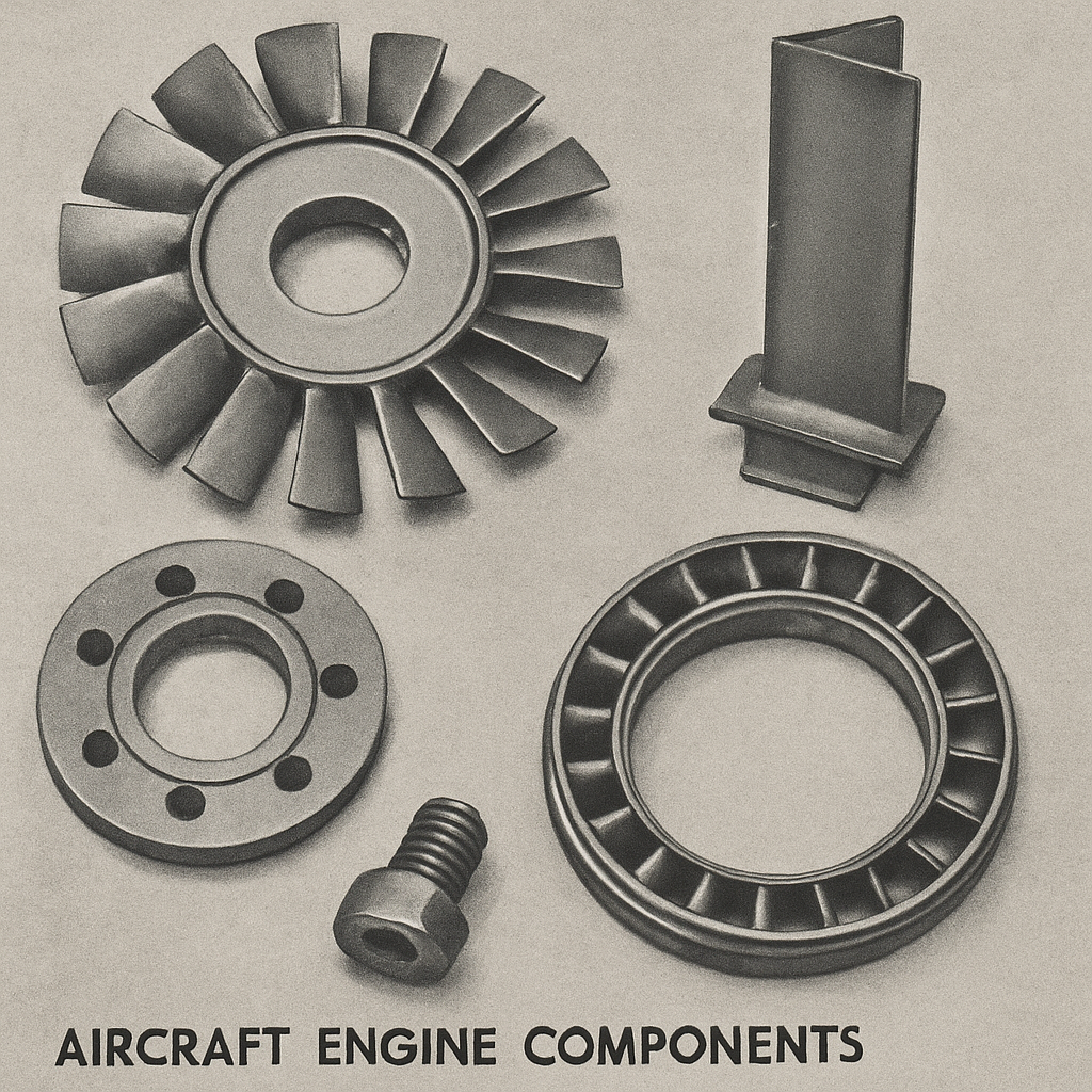 Aircraft engine components made from nickel alloys