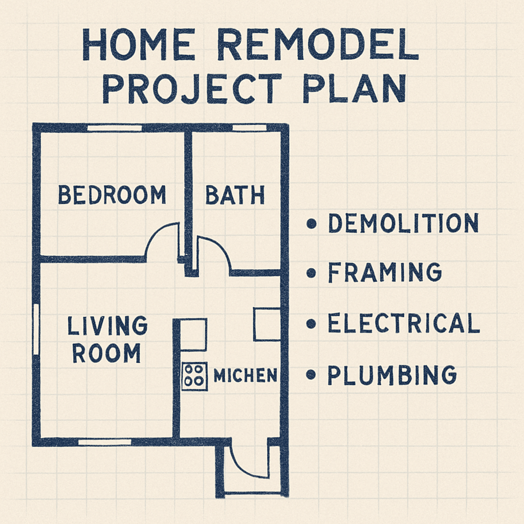 Home remodel project plan