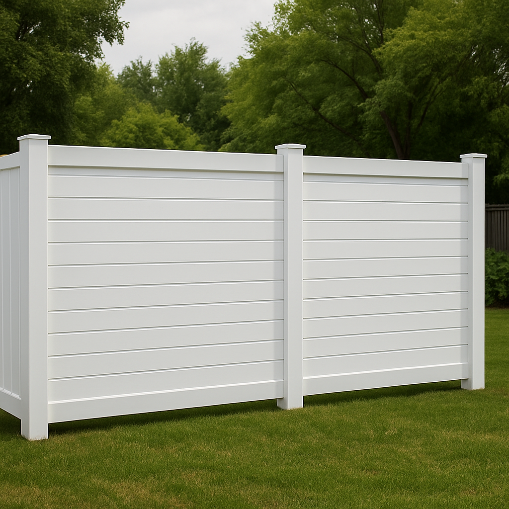 Modern vinyl fence design