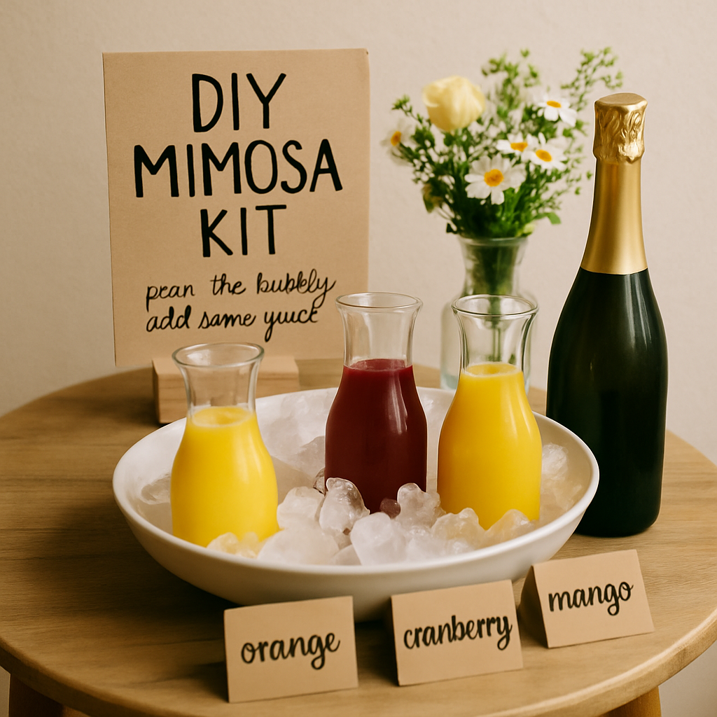 DIY Mimosa Kit setup