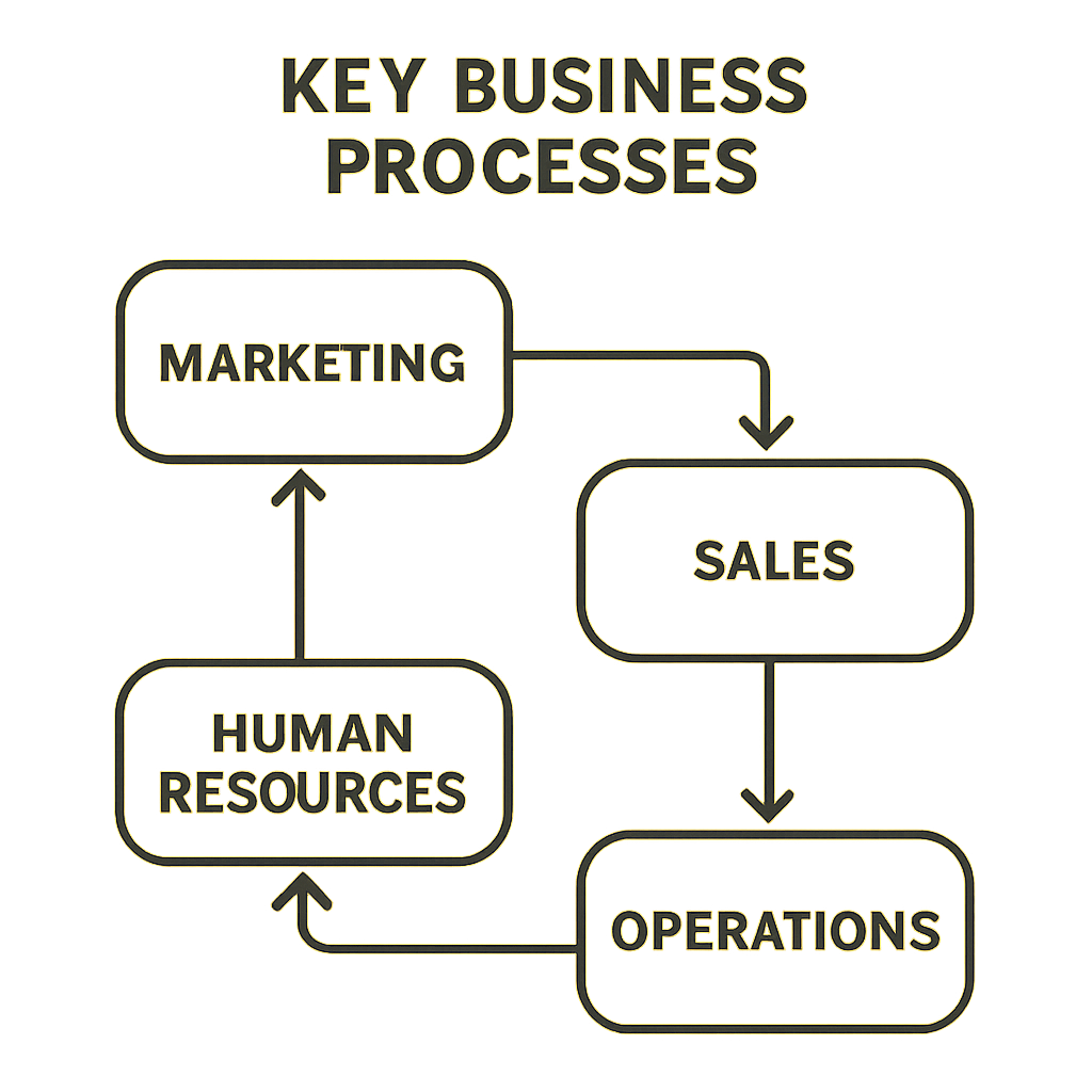 Diagram illustrating key business processes