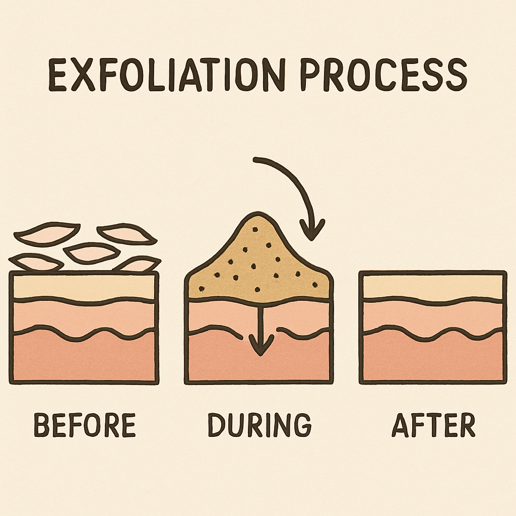 Exfoliation process diagram