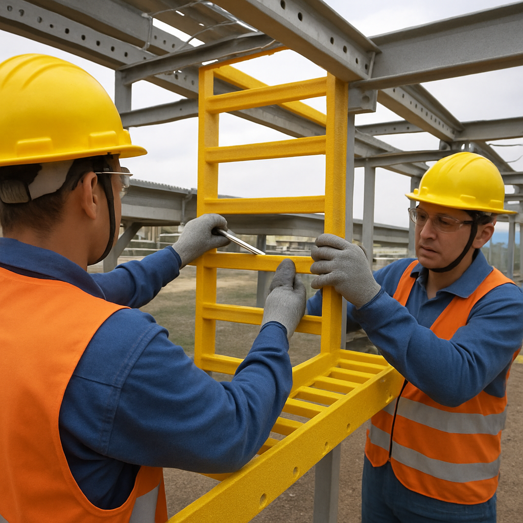 FRP cable tray installation