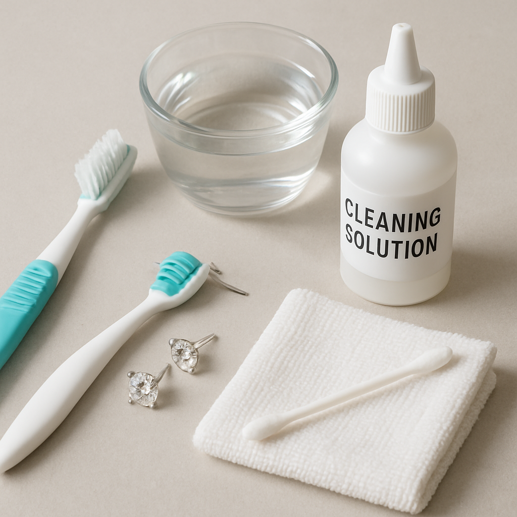 how to clean diamond earrings
