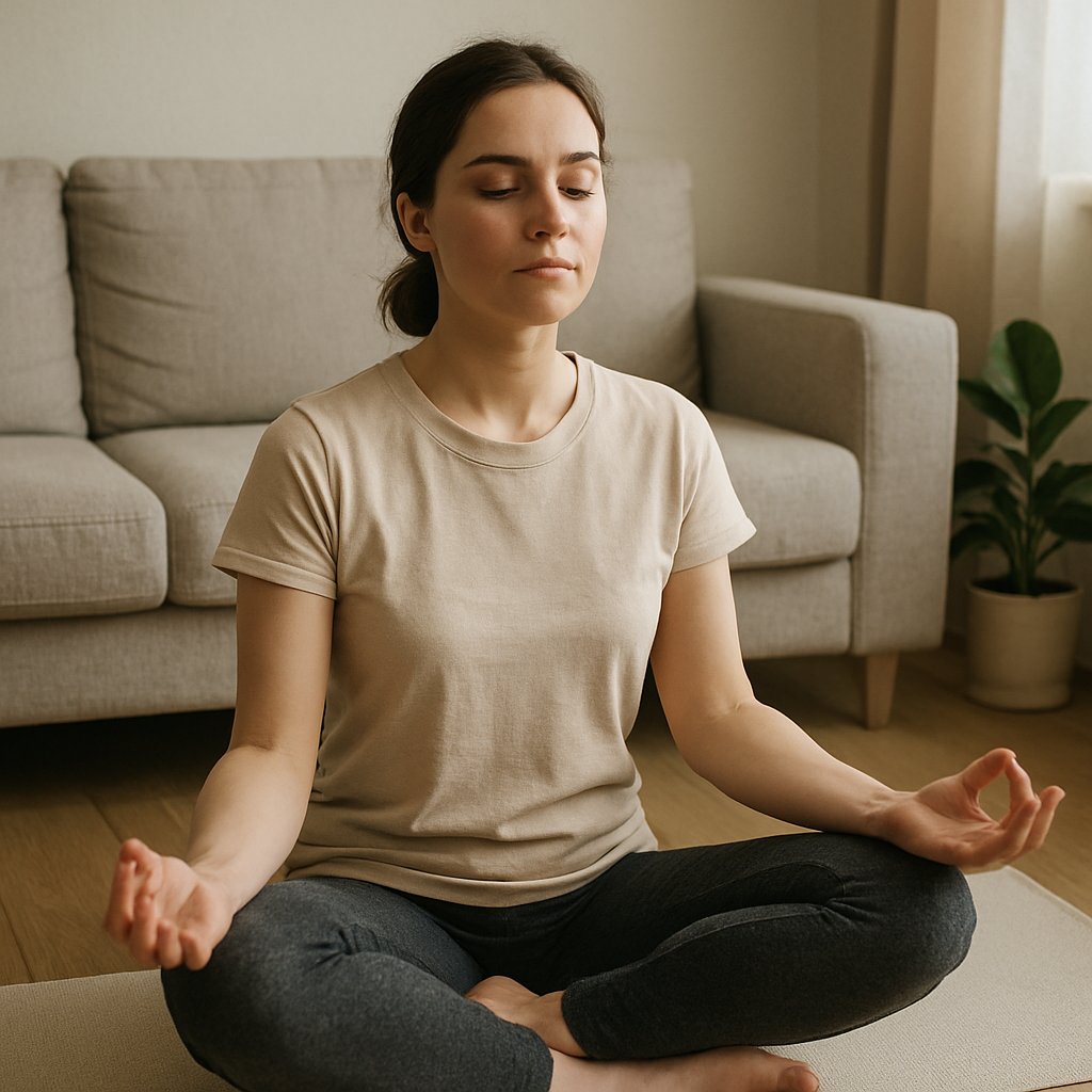 Person practicing relaxation techniques