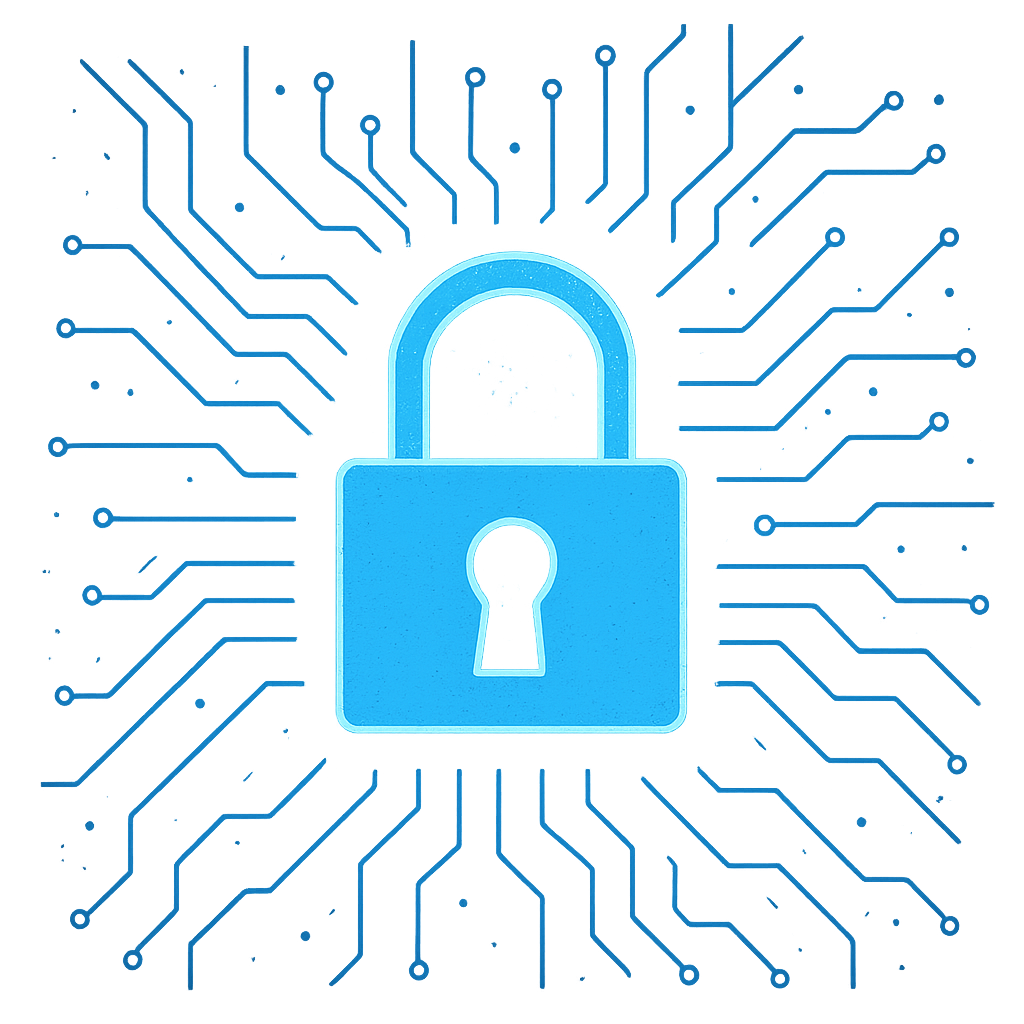 A digital lock symbolizing cybersecurity