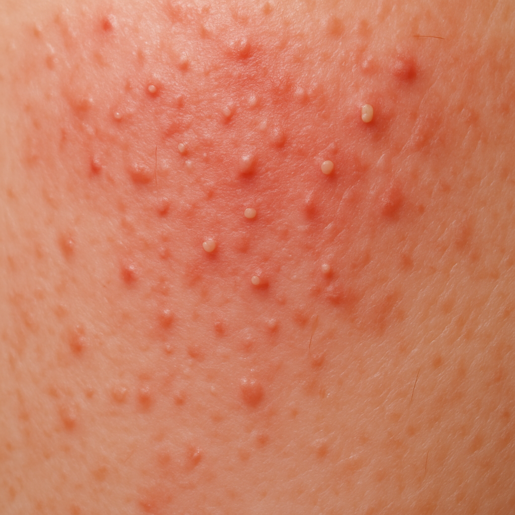 Close-up of irritated skin