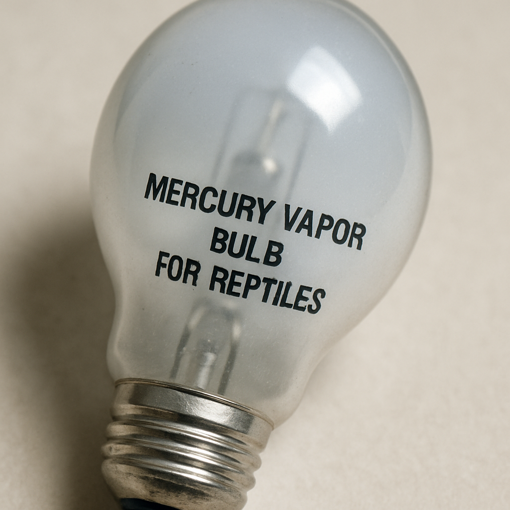 Close-up of a Mercury Vapor Bulb for Reptiles