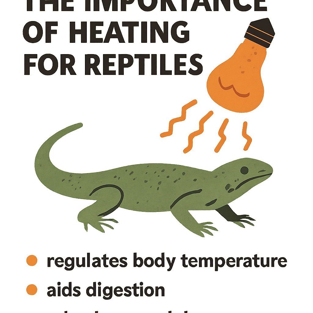 Infographic illustrating the importance of heating for reptiles