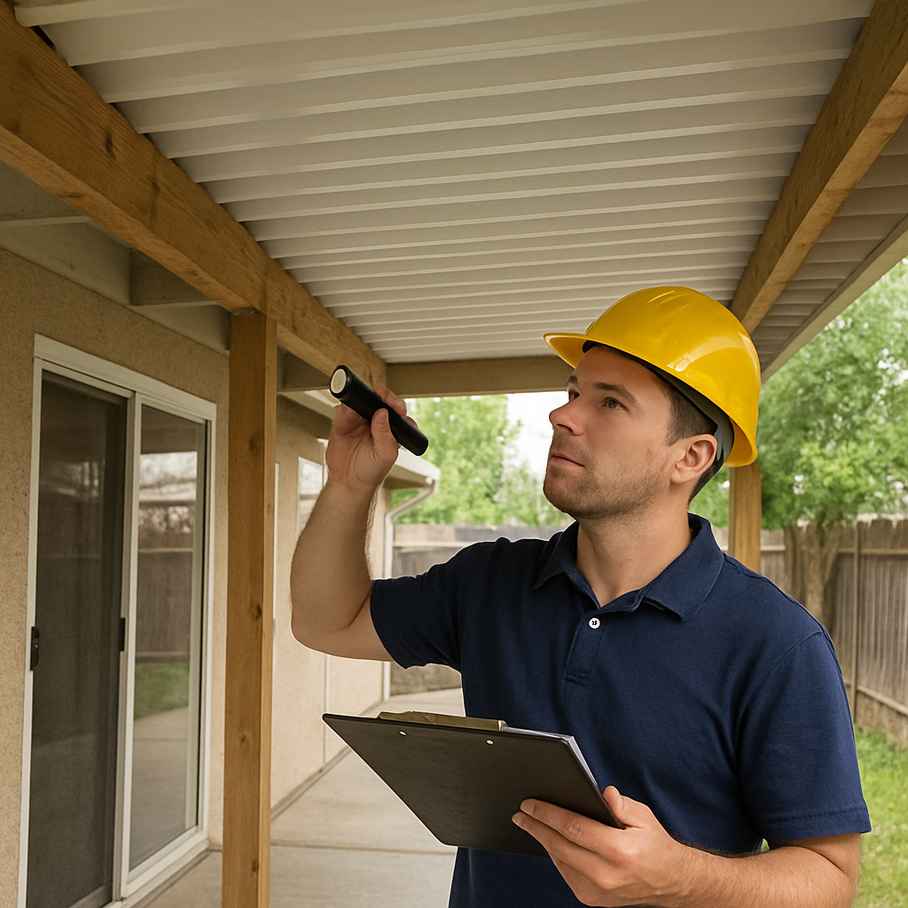 Patio roof inspection