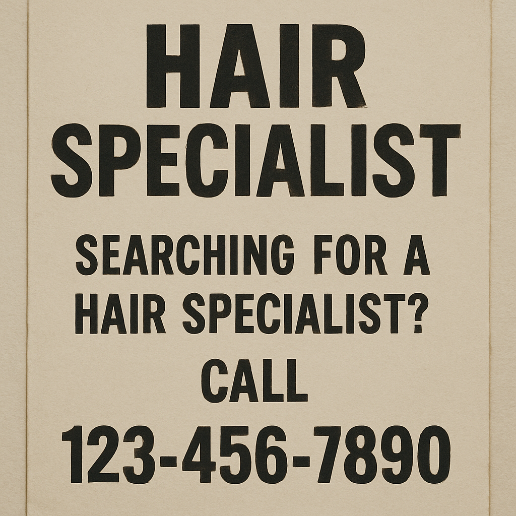 Searching for a hair specialist