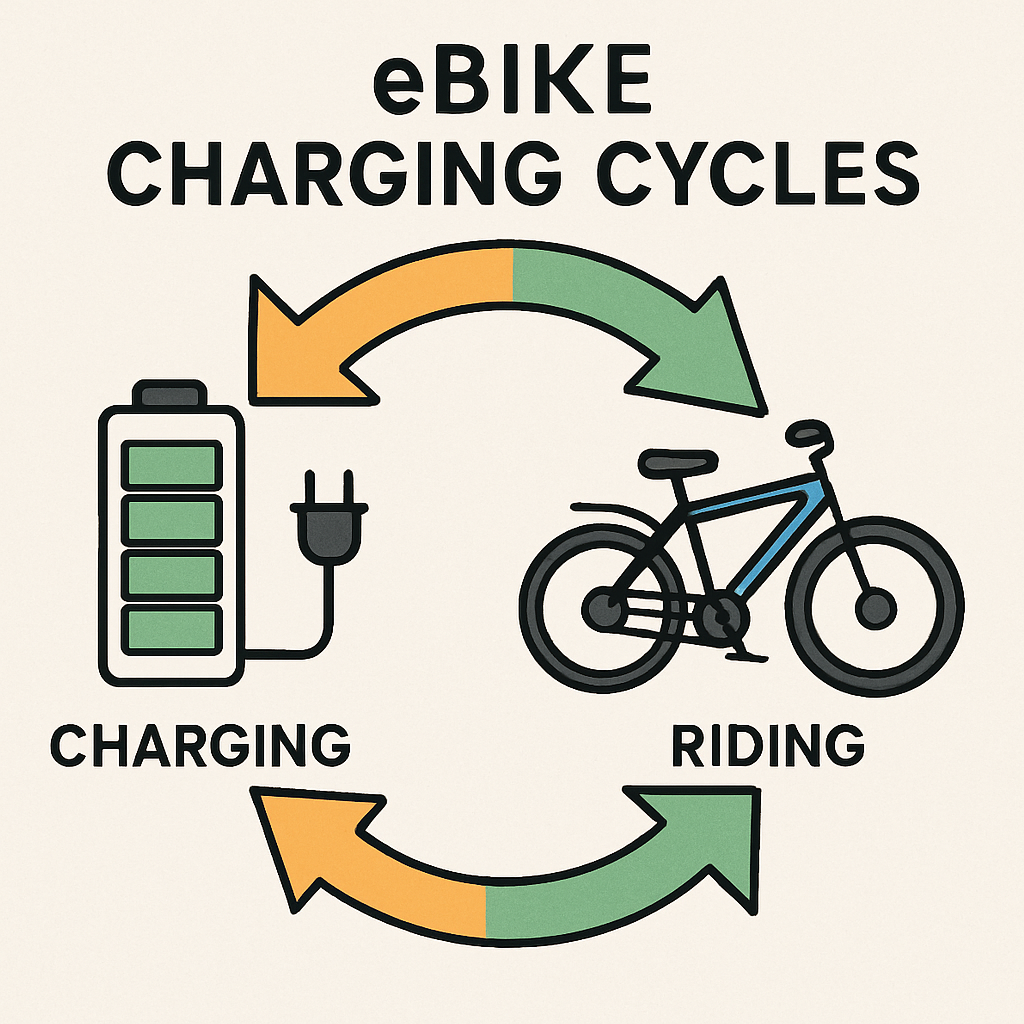 Diagram illustrating ebike charging cycles