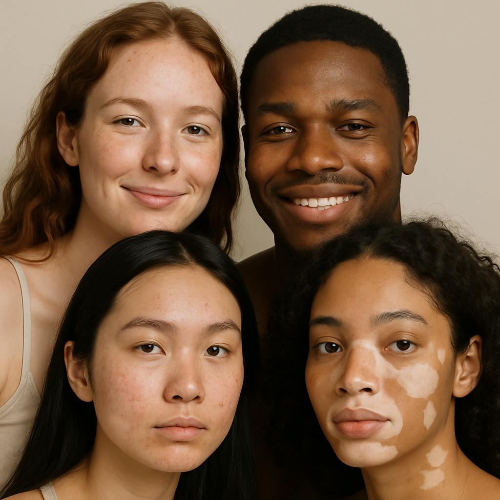 Image of diverse people with different skin types