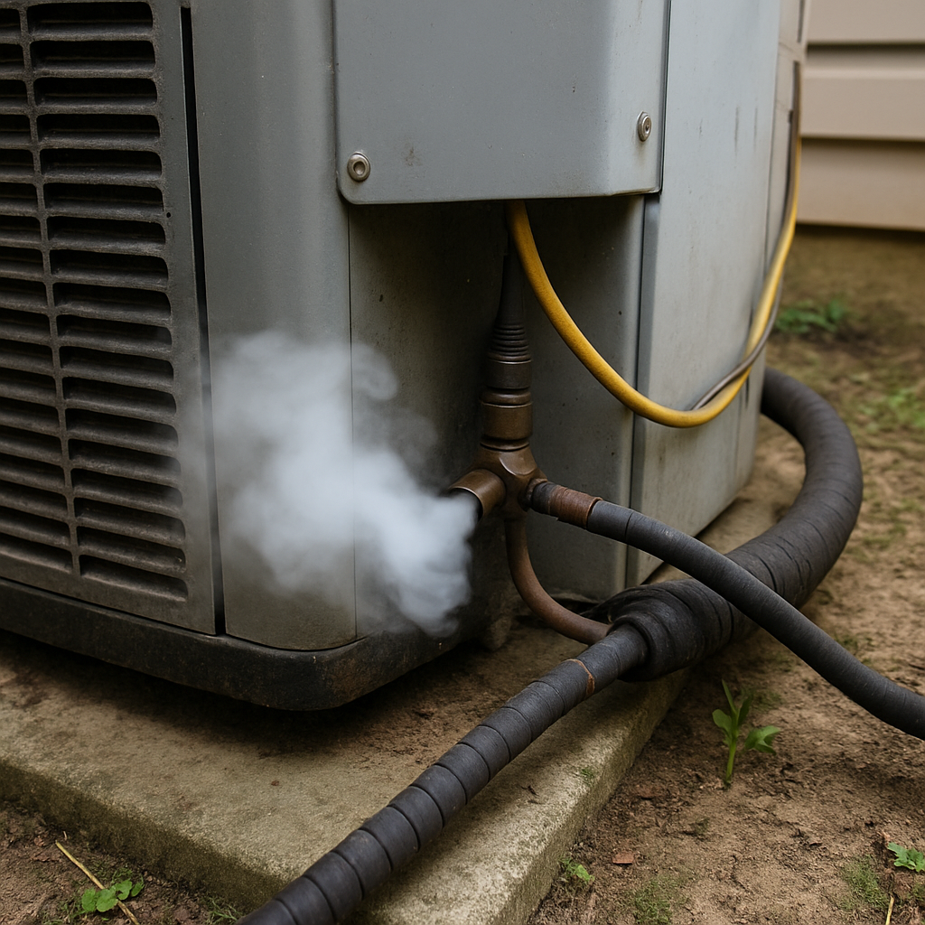 Causes of AC Blowing Hot Air - Refrigerant leak in AC unit