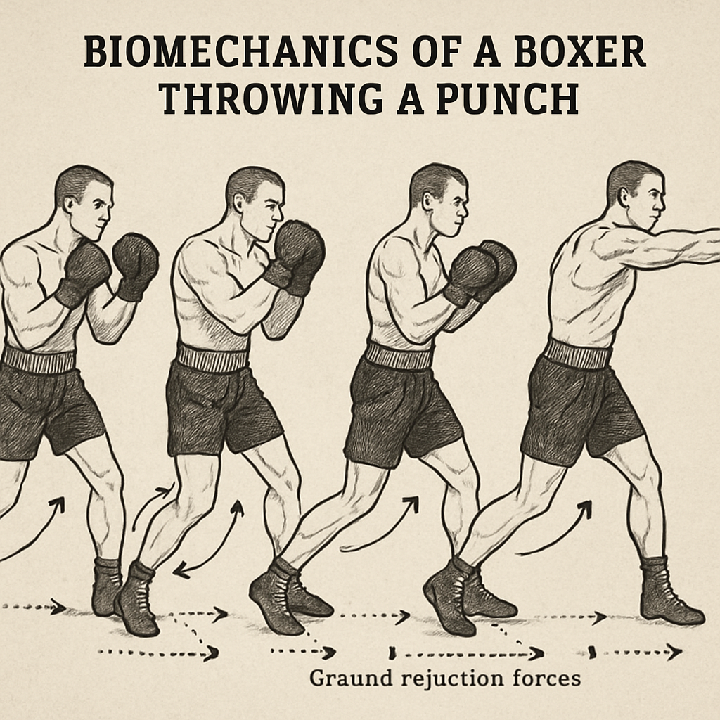 Biomechanics of a boxer throwing a punch
