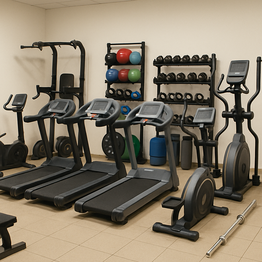 Various fitness equipment in store