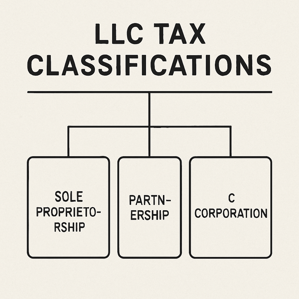 Visual representation of LLC tax classifications