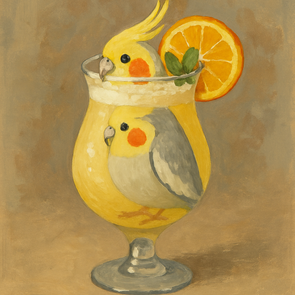 Cockatiel-inspired cocktail with a citrus twist