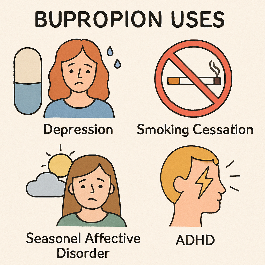 Bupropion uses illustration