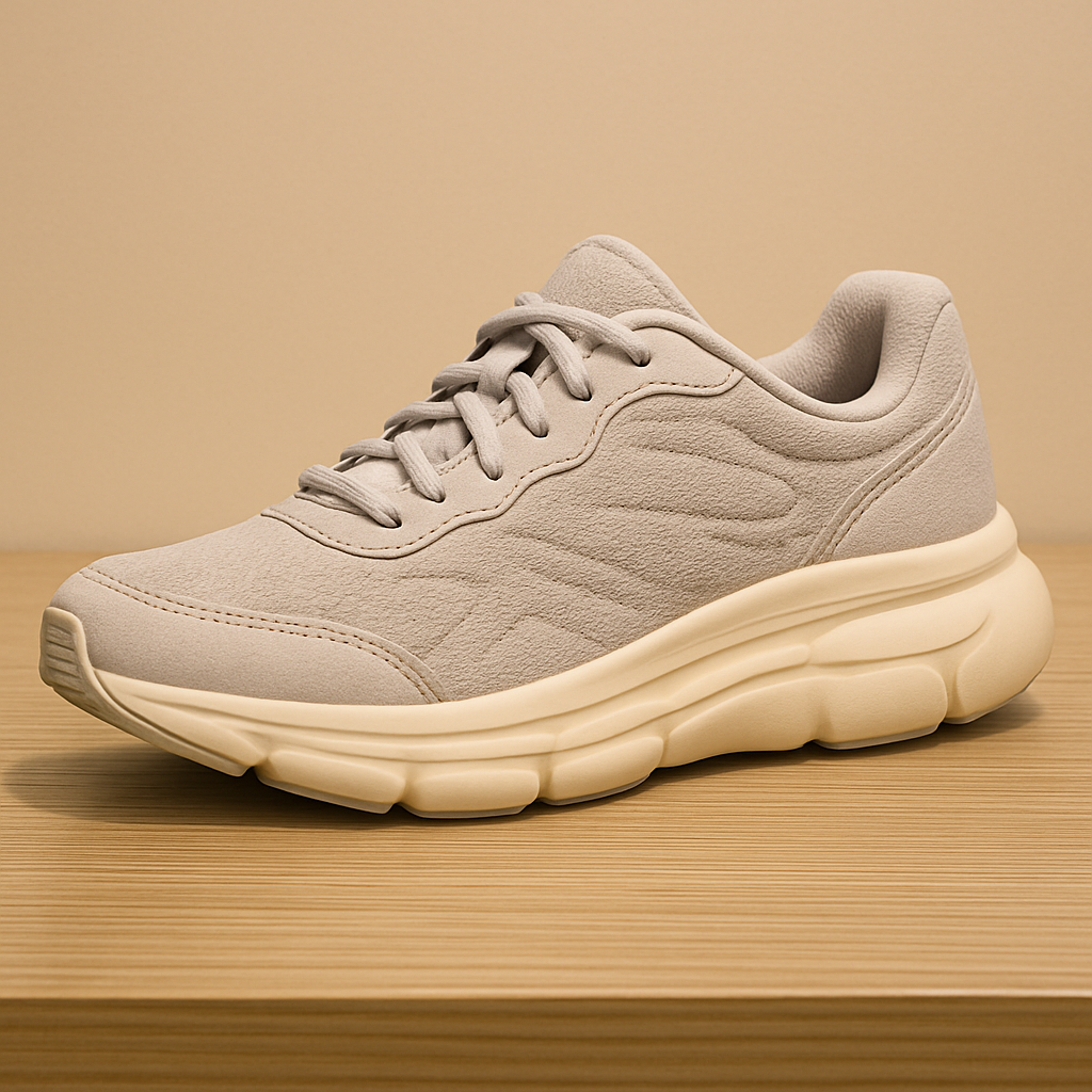 Comfortable cushion shoes on display