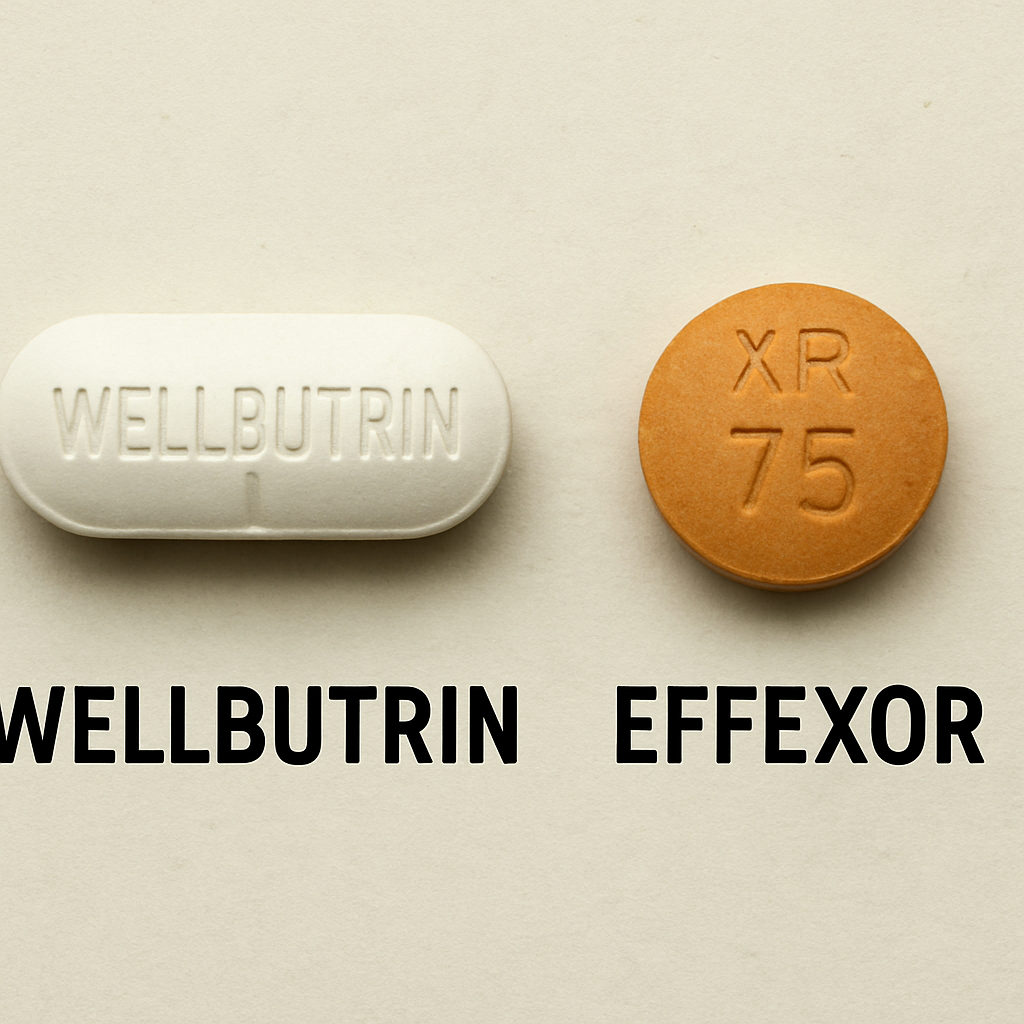 Wellbutrin and Effexor pills