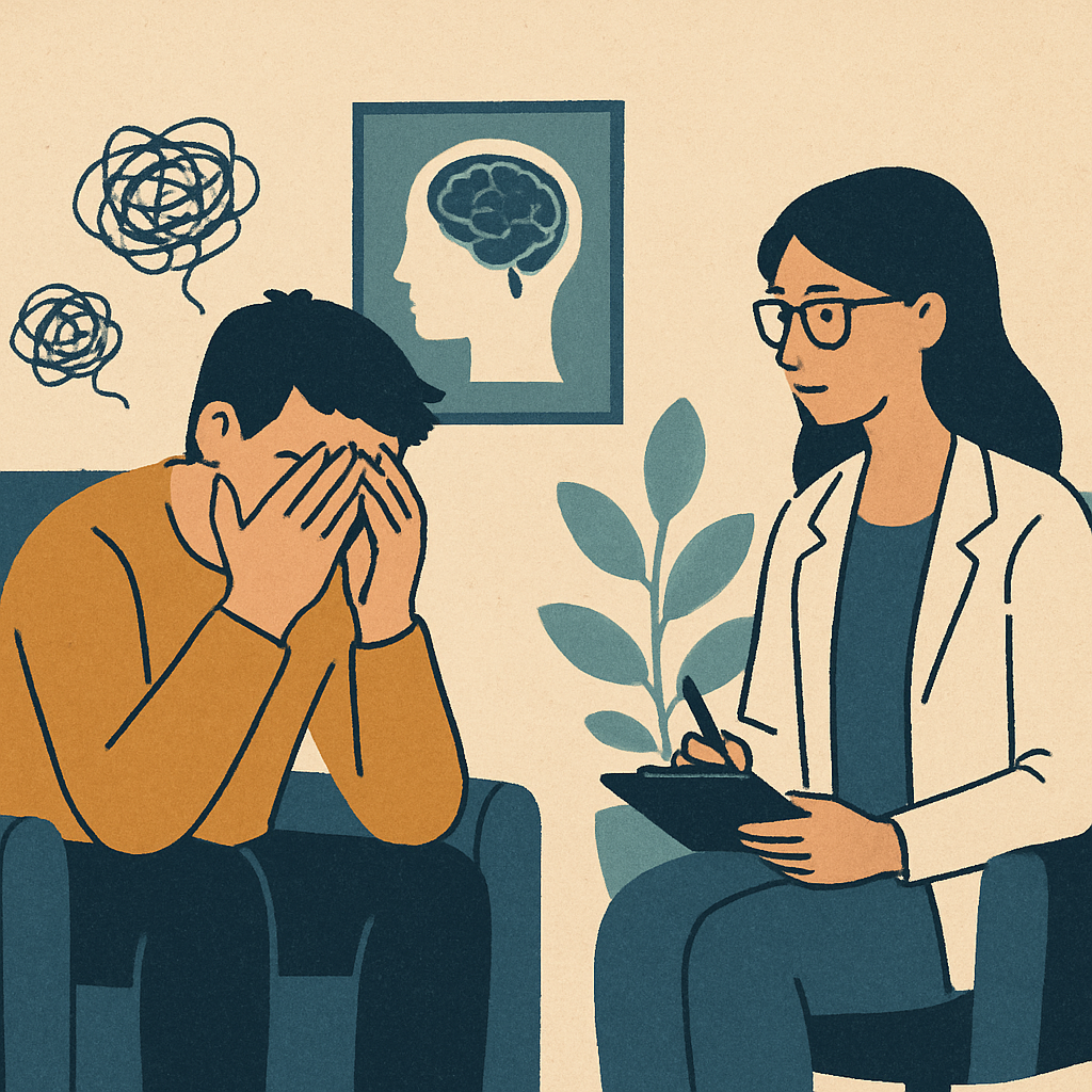 Person seeking mental health treatment