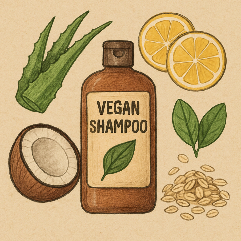 Natural ingredients in vegan shampoo