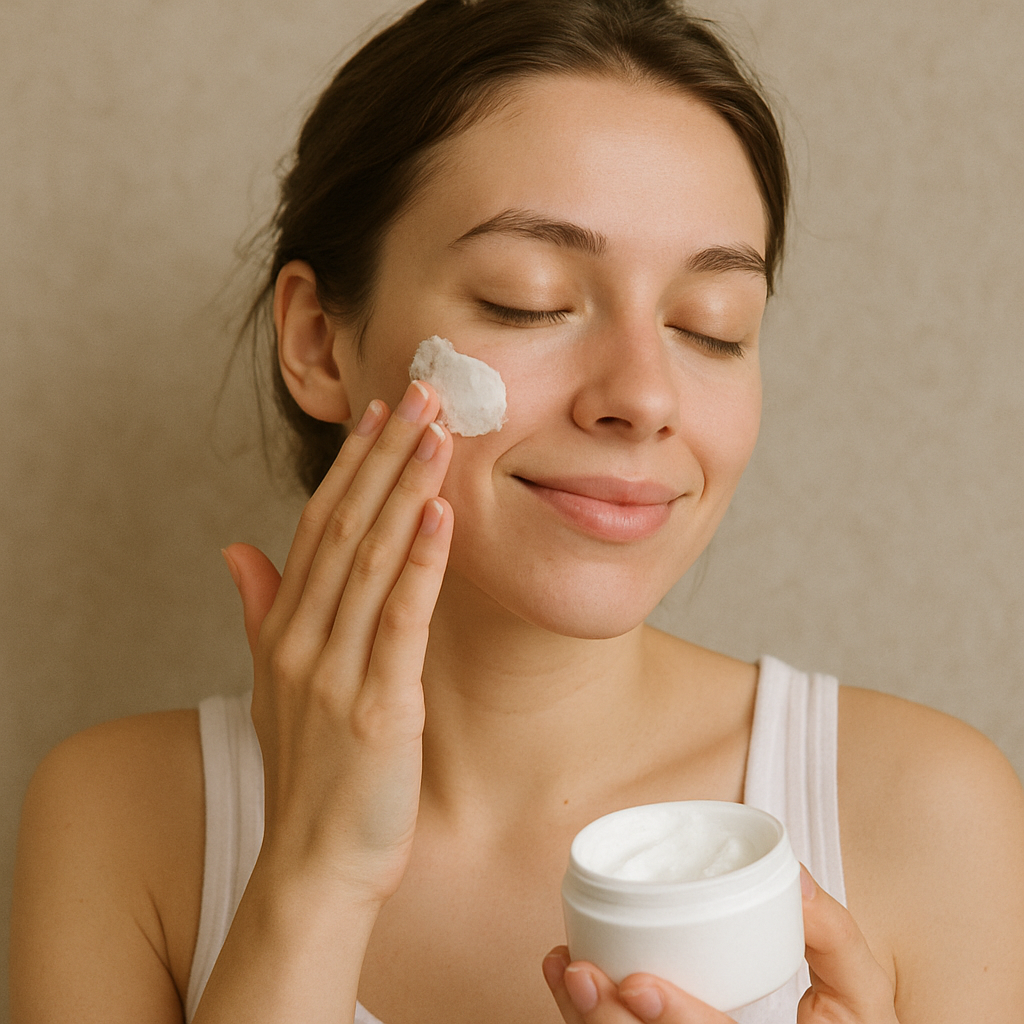 applying cream