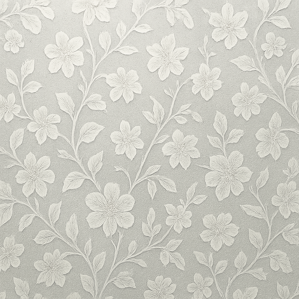 Decorative window film with floral pattern