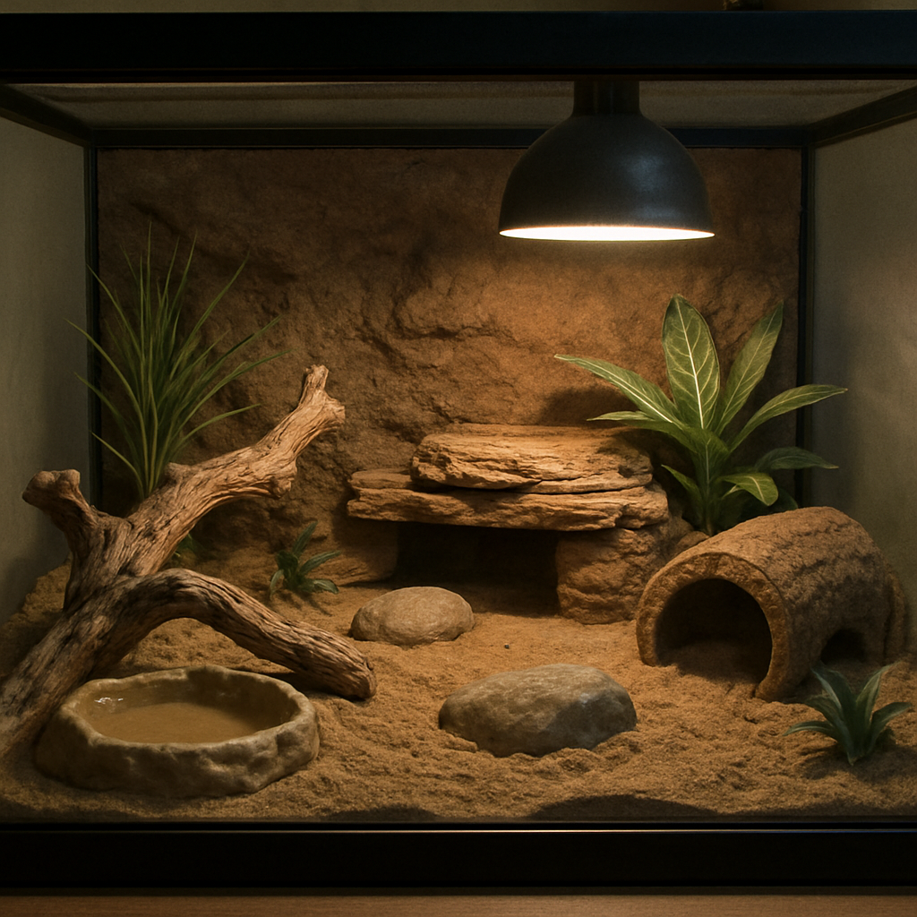 Reptile habitat setup